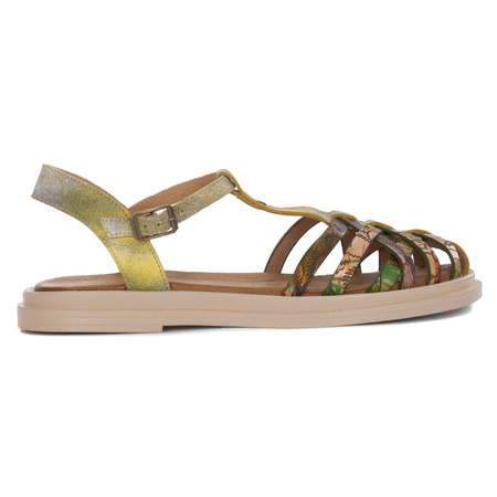 Maciejka Women's Leather Yellow Sandals