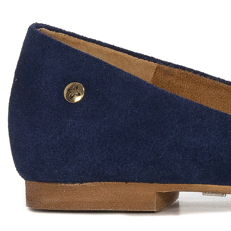 Maciejka women's Navy leather Ballerina