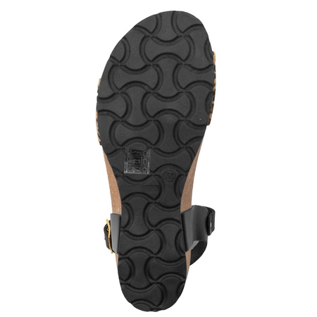 Maciejka Women's Leather Sandals Beige Black