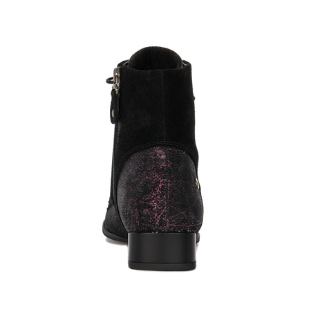 Maciejka Black and Burgundy Leather women's Boots 6193A-01/00-8