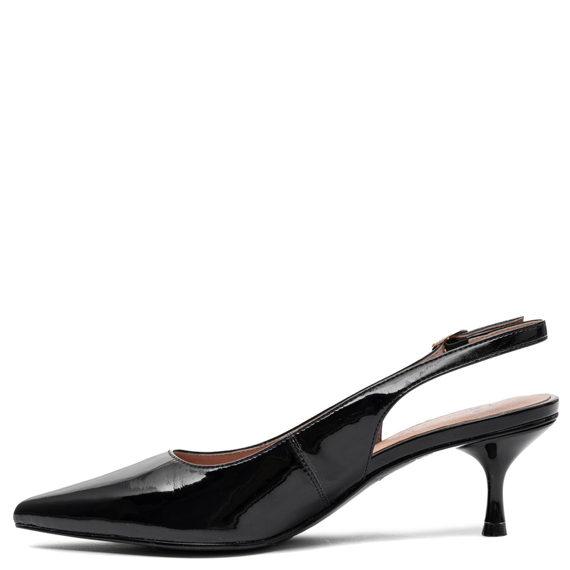 Maciejka Leather Patent Slingback Pumps Black K7448-01/00-1