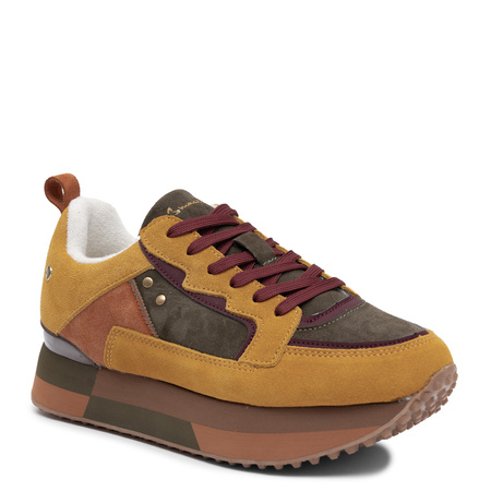 Maciejka Women's Suede Platform Sneakers, Casual Shoes Multicolor M7359-07/00-7