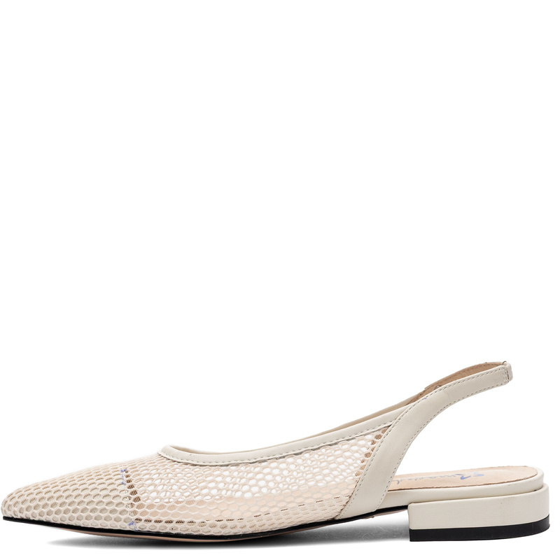 Maciejka Ażurowe Czółenka Slingback Beżowe K7525-22/00-1
