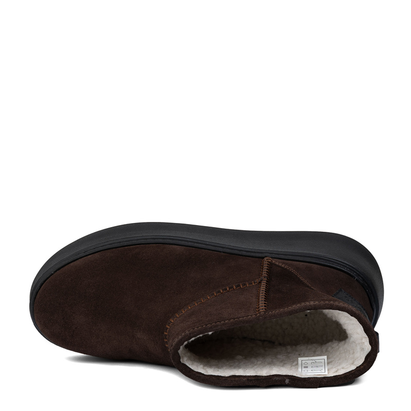 Maciejka Velour Boots on Thick Platform Brown 06257-12-00-4