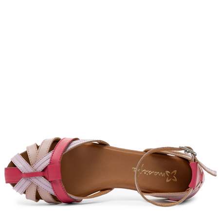 Maciejka Leather Women's Sandals Pink-Purple P7539-15/00-1