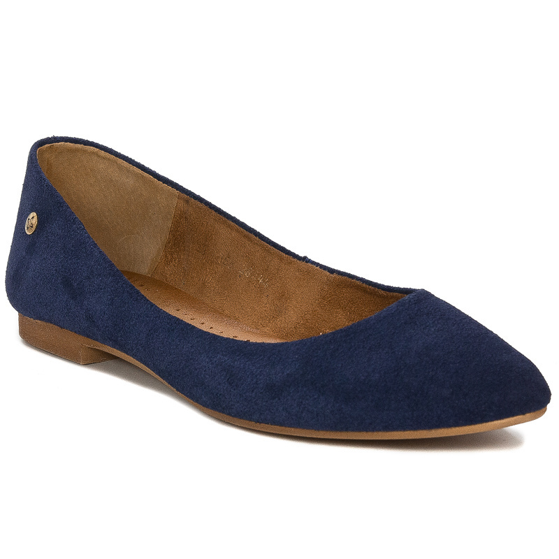 Maciejka women's Navy leather Ballerina