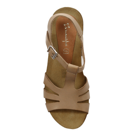 Maciejka Women's Leather Sandals Dark Beige