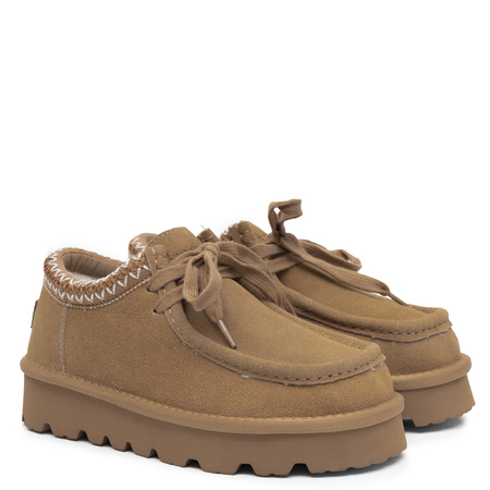 Maciejka Artisanal Suede Snow Boots Insulated Low Shoes With Embroidery Brown D7868-29/00-4