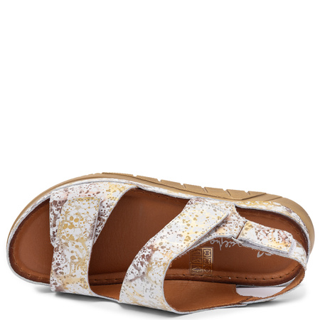 Maciejka Leather Platform Sandals Multicolor Gold L4495-32/00-1