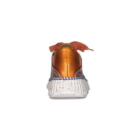 Maciejka Woman's Orange Leather Sneakers 06327-18/00-1