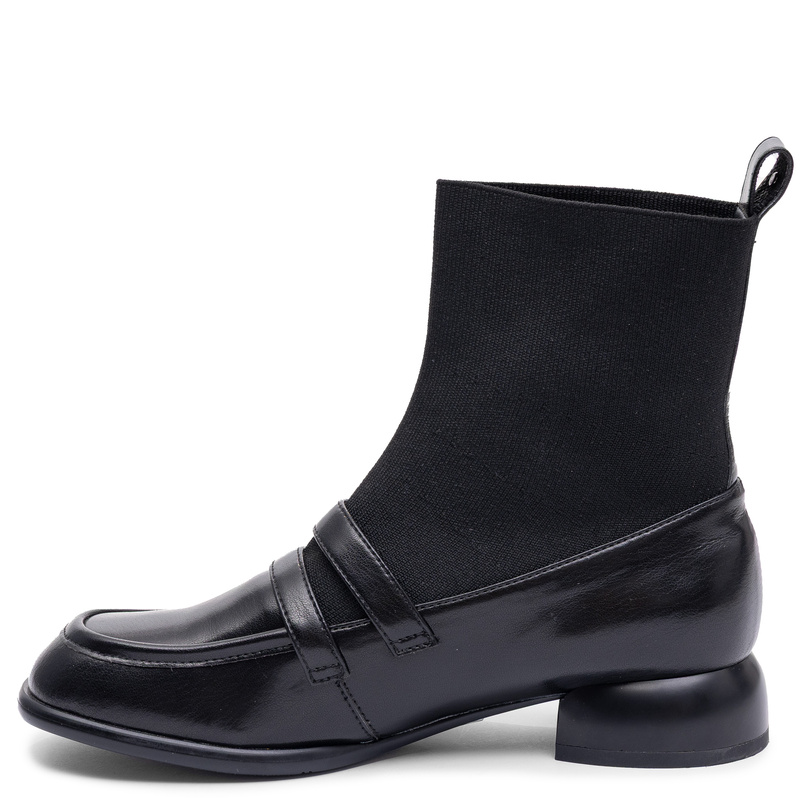 Maciejka Leather Sock Ankle Boots Black K7766-01/00-7