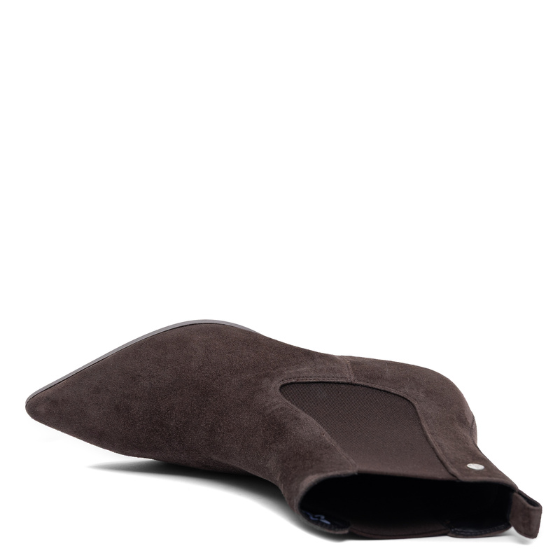 Maciejka Suede Ankle Boots Pointed Toe Dark Chocolate K7756-02/00-7
