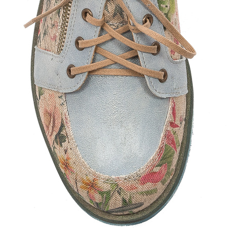Maciejka Women's Light Blue+Flowers Shoes