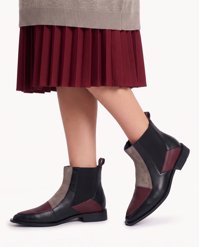 Maciejka Leather Ankle Boots Multicolour Elegant Design K7833-01/00-7