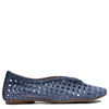 Maciejka Leather Perforated Slip-On Flats Navy 07307-20/00-0