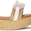 Maciejka white leather women's espadrilles sandals