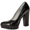 Maciejka Classic Leather Platform Pumps Black 02629-01/00-1