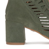 Maciejka Green Velor Lace-Up Boots