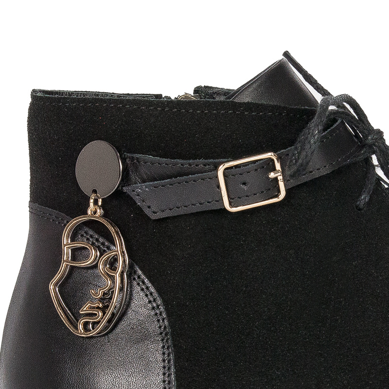 Maciejka Black Leather Boots 5743A-01/00-7