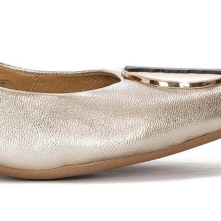 Maciejka Women's Gold Leather Pumps 05960-25/00-1