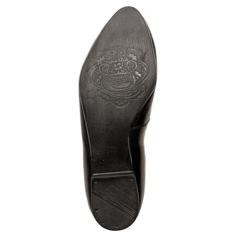 Maciejka leather ballet flats almond toe black 00873-01/00-6