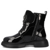 Filippo Women's Patent Leather Ankle Boots, Black