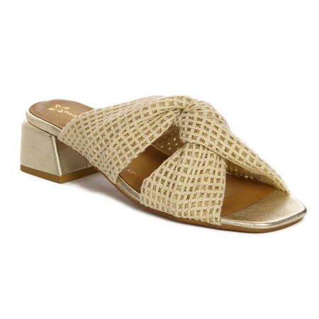 Maciejka Women's flip-flops golden beige