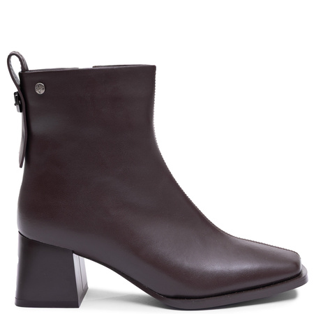 Maciejka Women's Leather Ankle Boots Elegant Block Heel Brown K7660-02/00-7