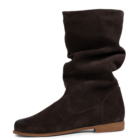 Maciejka Knee-High Boots in Natural Suede Leather Brown 05057-31-00-6