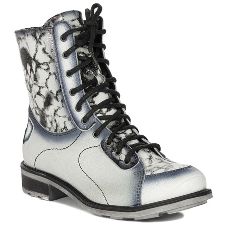 Maciejka Women's Leather Boots Ash White