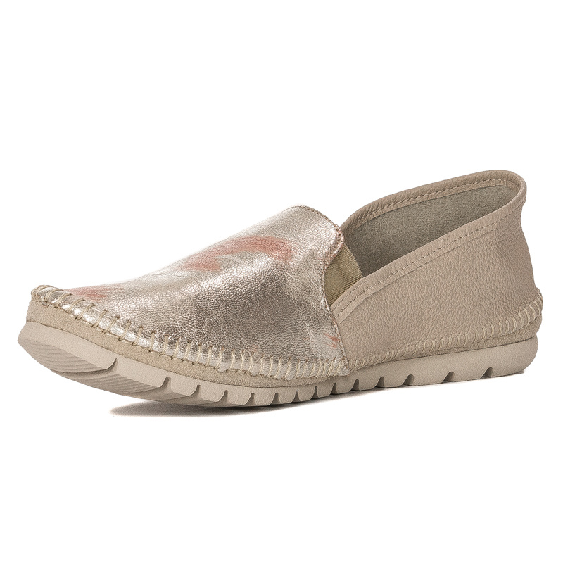 Maciejka Beiige + Gold Low Shoes 3512W-07-00-5