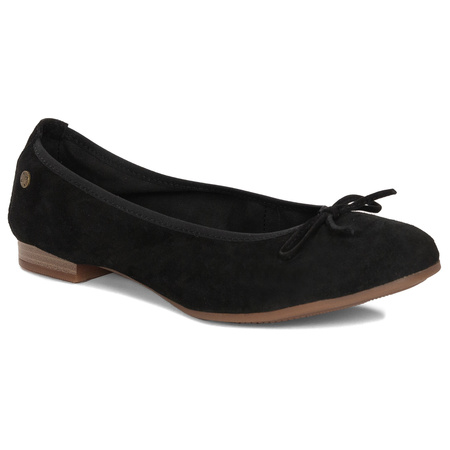 Maciejka Baleriny Damskie Czarny Welur