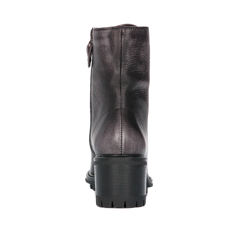 Maciejka Leather Lace-Up Ankle Boots Block Heel Black 3263S-01/00-3