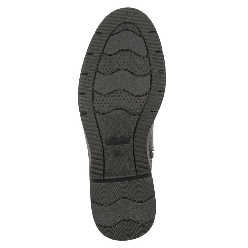 Maciejka Leather Ankle Boots Patent Snake-Embossed Black P7219-01/00-7