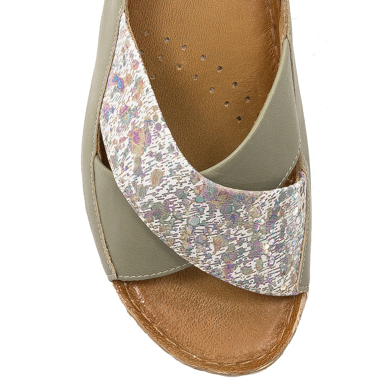 Maciejka Leather Pistachio Women's Sandals