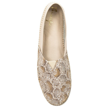 Maciejka Beige+Gold Shoes 01930-81/00-0