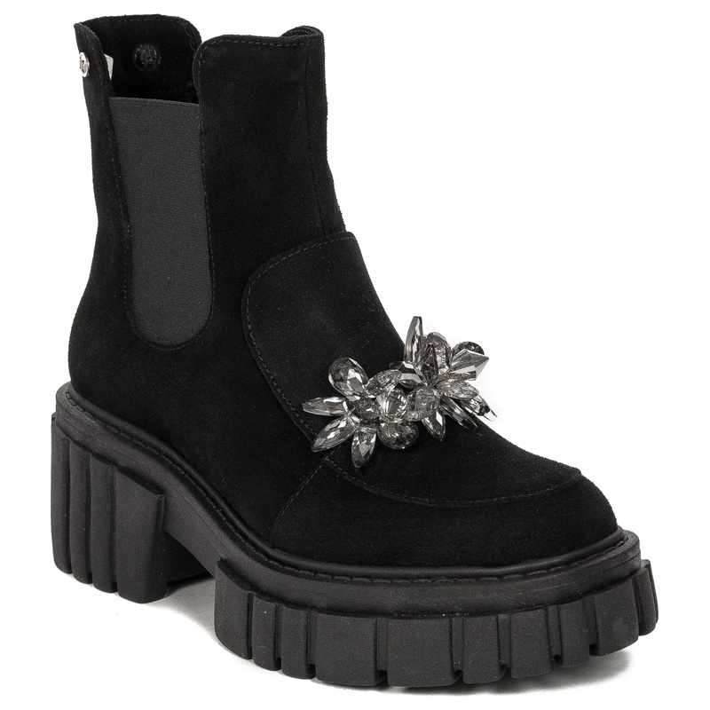 Maciejka Black Suede women's Boots 2857J-05/00-8