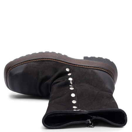 Maciejka Leather Insulated Ankle Boots Black 07595-01/00-8