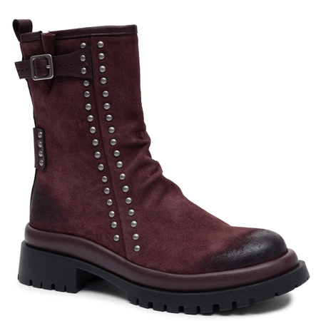 Maciejka Women's Natural Leather Ankle Boots Elegant Burgundy K7727-23/00-7