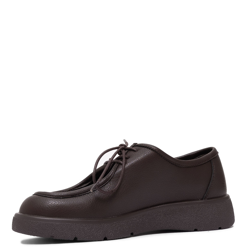 Maciejka Women's Leather Lace-Up Shoes Brown
