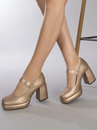 Maciejka Gold Leather Pumps 06231-25/00-1