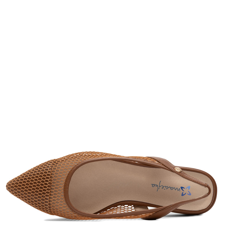 Maciejka Slingback Flats Mesh Pointed Toe Brown K7525-29/00-1