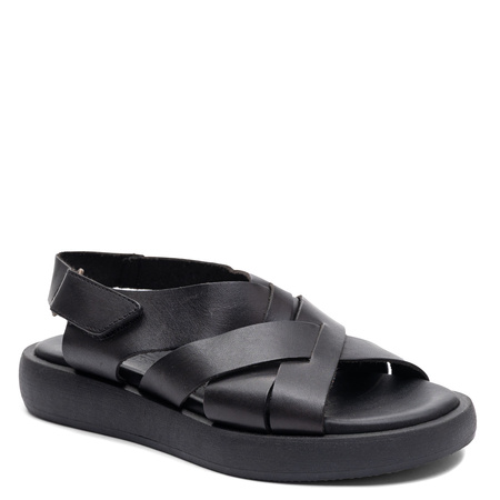 Maciejka Leather Platform Sandals Black E7397-01/00-0