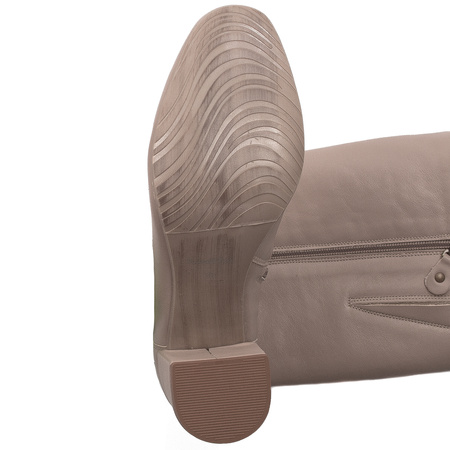 Maciejka Beige leather Knee-High Boots 