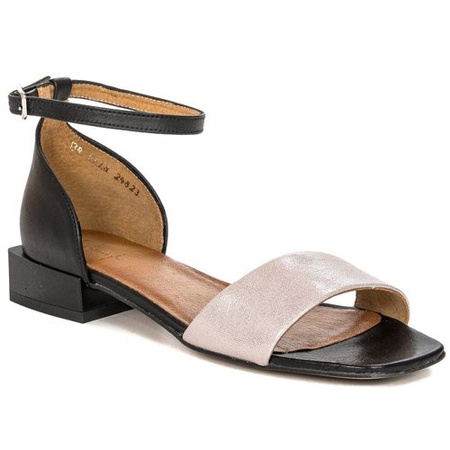 Maciejka Black+Pink women's Shine Sandals
