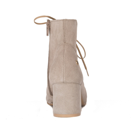 Maciejka Dark Beige Lace-Up Boots