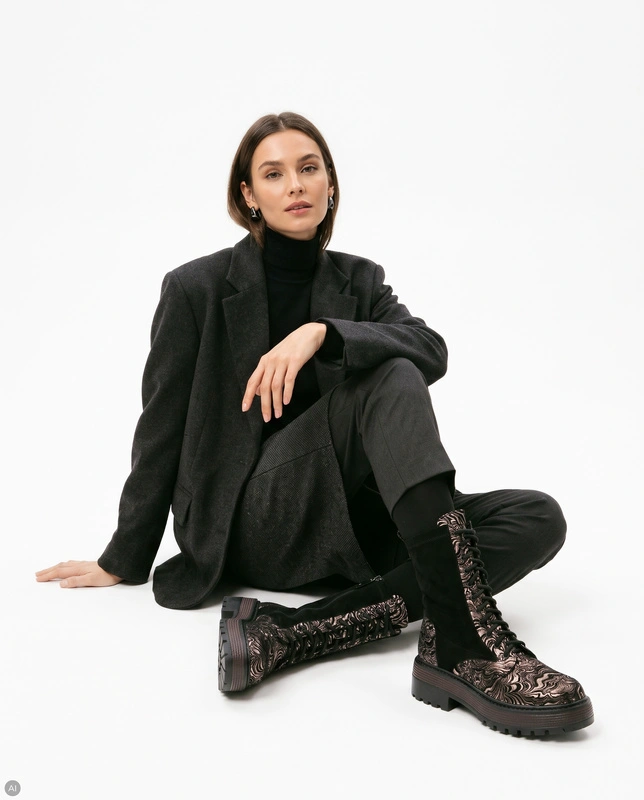 Maciejka Women's Leather Ankle Boots Black K7838-01/00-7