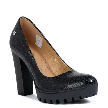 Maciejka Pumps 2629W-03/00-1 Green Metallic with Thick Heels - Stylish Women's Shoes