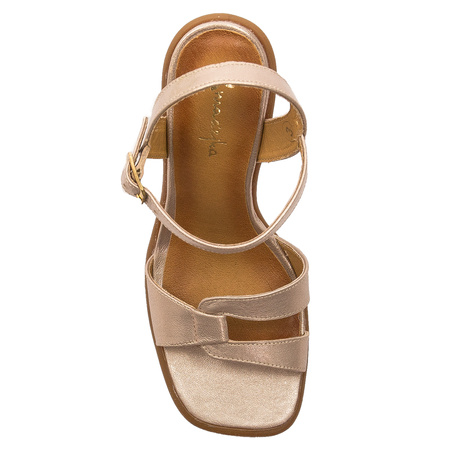 Maciejka Women's sandals in natural leather gold