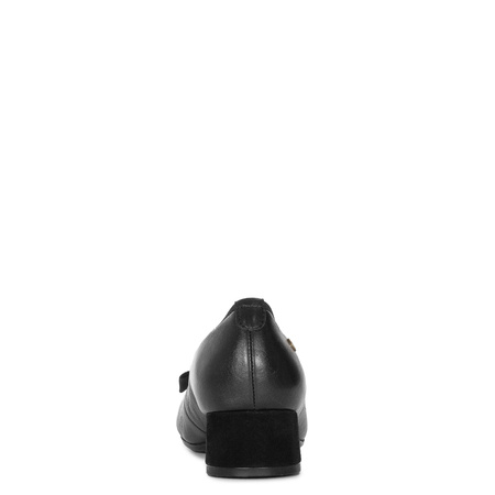 Maciejka Leather Pumps Block Heel With Bow Black P7220-01/00-7